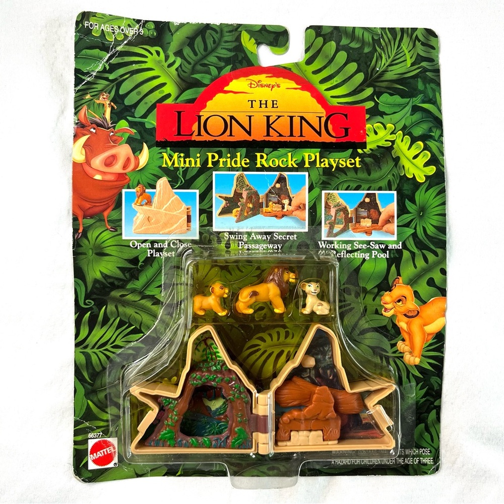 Mattel Disney The Lion King Mini Pride Rock Poly Pocket Playset Vintage 1994